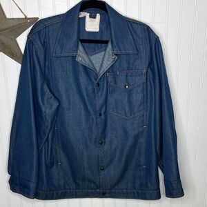Men's Workrise Flame Resistant Blue Denim Jacket Size 44